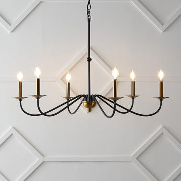 Wicklow 34.75" Bohemian Farmhouse Iron LED Chandelier